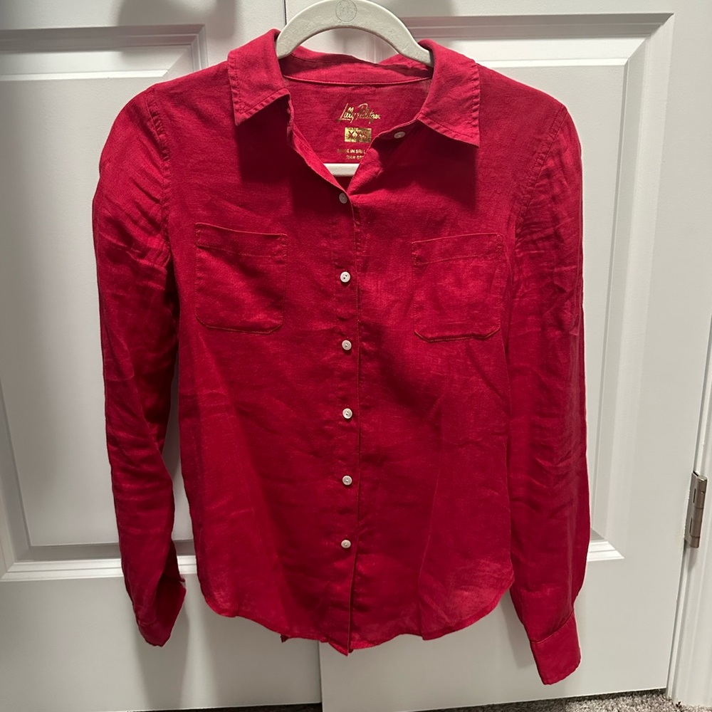 Brand New! Lilly Pulitzer Sea View Linen Shirt